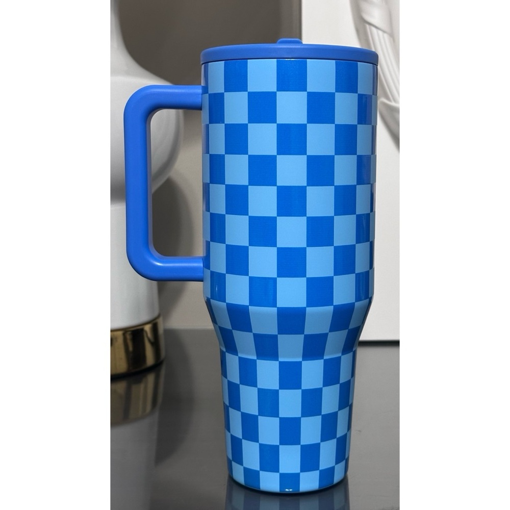 HydroJug 40oz Traveler, COBALT BLUE CHECKERS - Picture 2 of 4